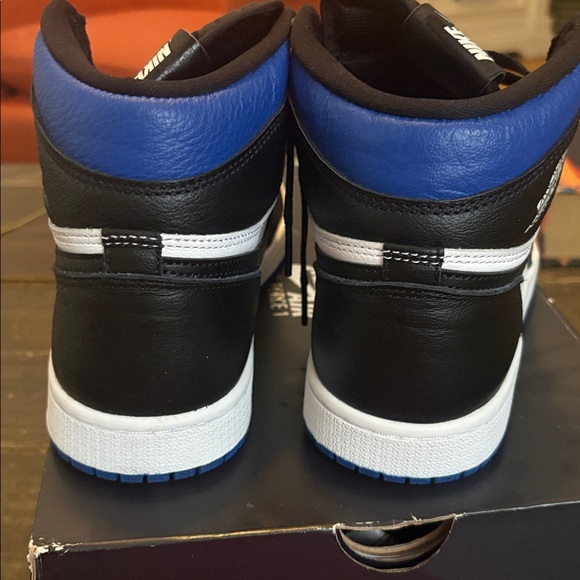 Nike Air Highfirce high -Top Black and Blue Sneakers - Picture 3 of 10